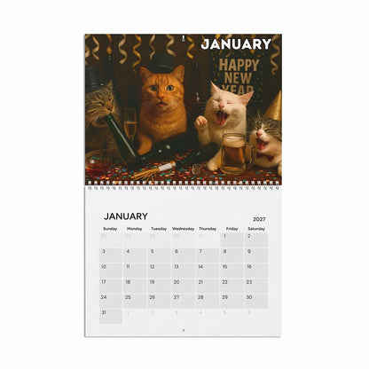 🍺🐱TYIIPRO™ Drunk Cats 2027 Calendar