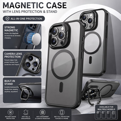 TYIIPRO™ Magnetic Phone Case with Camera Protection & Built-In Stand