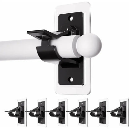 No-Drill Curtain Rod Brackets – Easy Peel & Stick