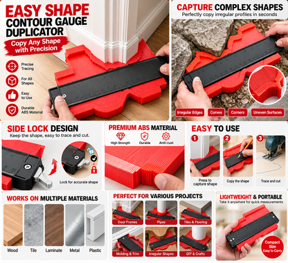 📐💪 Easy Shape Contour Gauge Duplicator – Perfect for DIY, Precise Tracing & Transfers 🔧