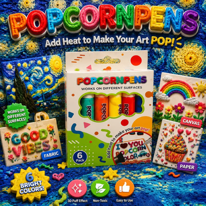 🖍️ Magic Puffy Bubble Pens – Heat-Activated 3D Art Markers for Kid
