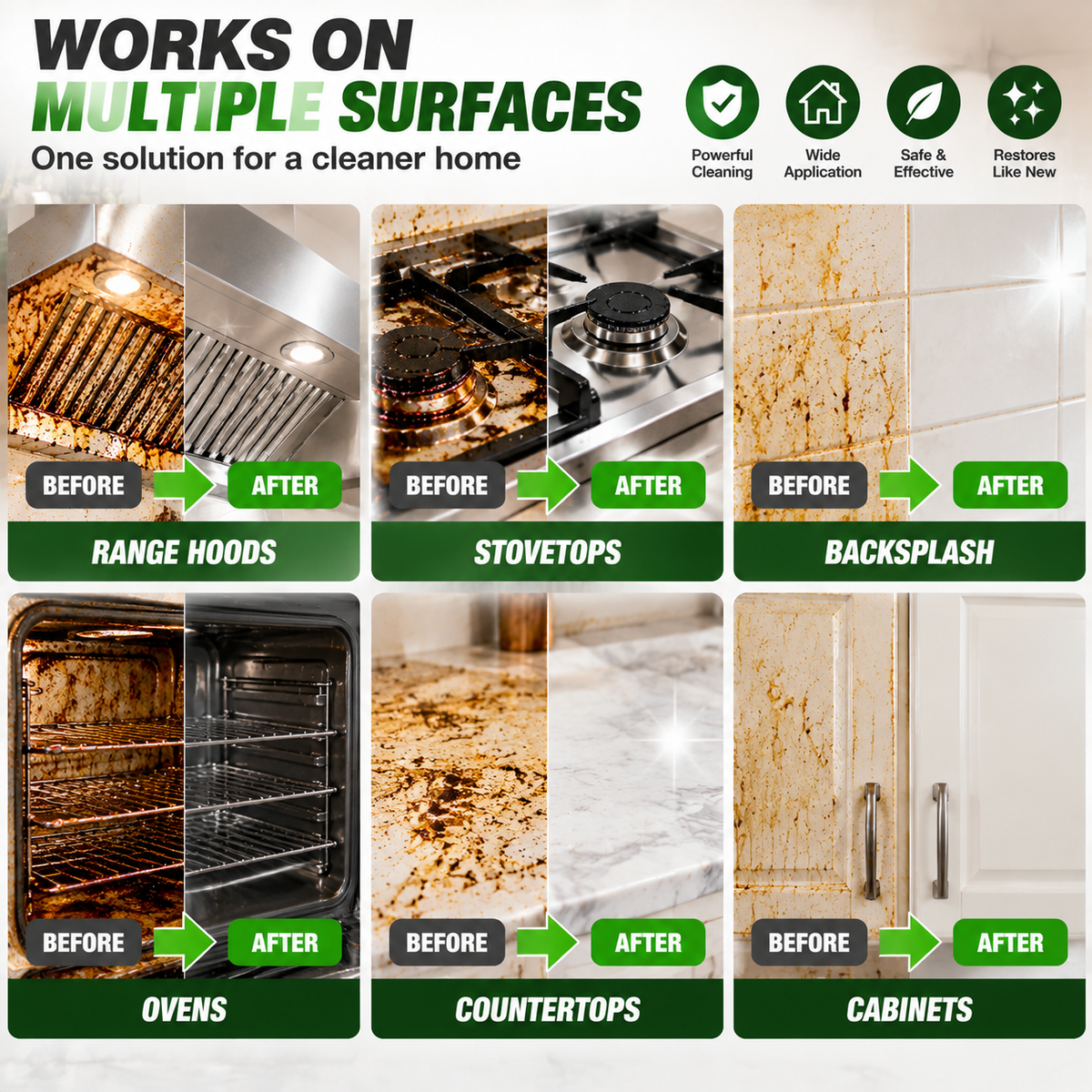 Kitchen Degreaser Spray – Heavy-Duty Grease Remover for Stoves, Ovens & Cabinets