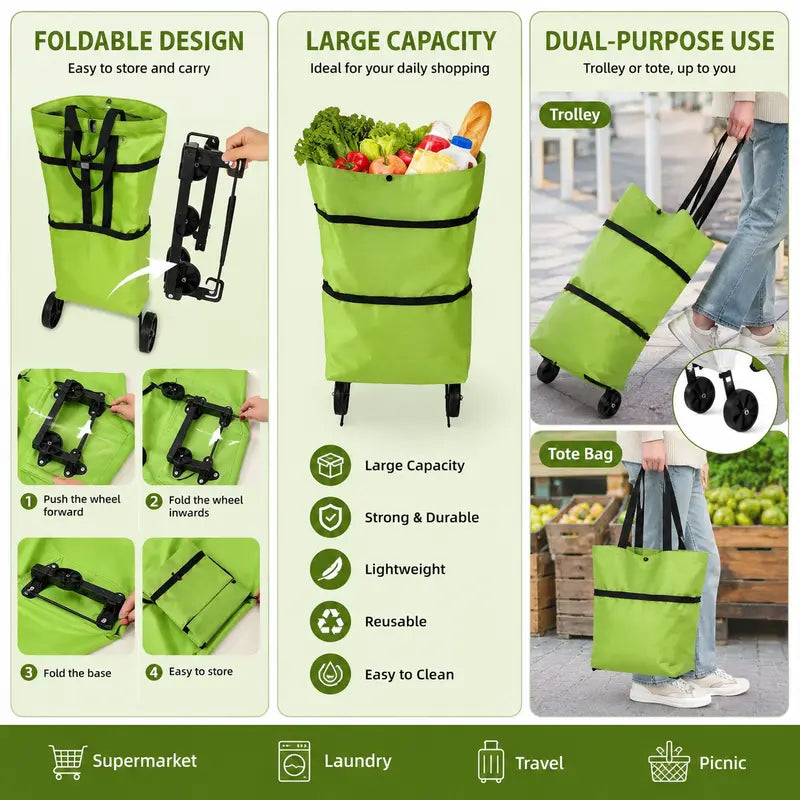 🔥HOT SALE 50% OFF🔥Foldable 2-in-1 Shopping Bag