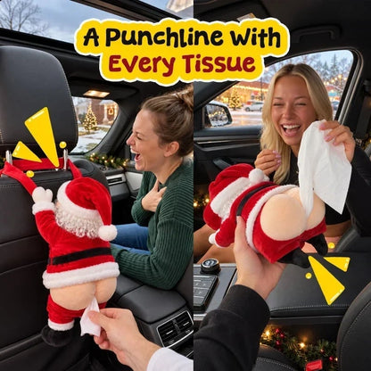 🎅 Funny Santa Butt Tissue Box – The Cheekiest Christmas Decor!
