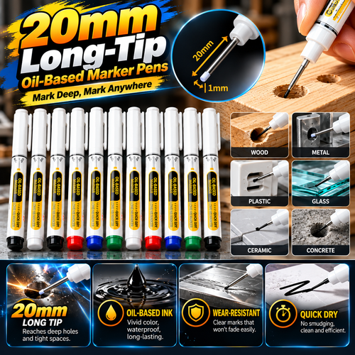 🛠️ Precision Tip Quick-Dry Oil-Based Marker Pen