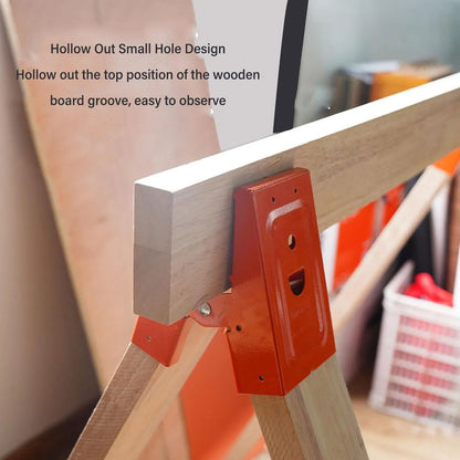 🛠️ 2Pcs Heavy Duty Sawhorse Brackets with Down Clamp