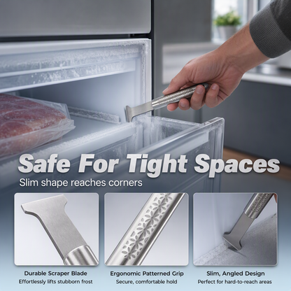 Multi-Purpose Stainless Steel Scraper – Heavy-Duty Ice & Grease Removal Tool