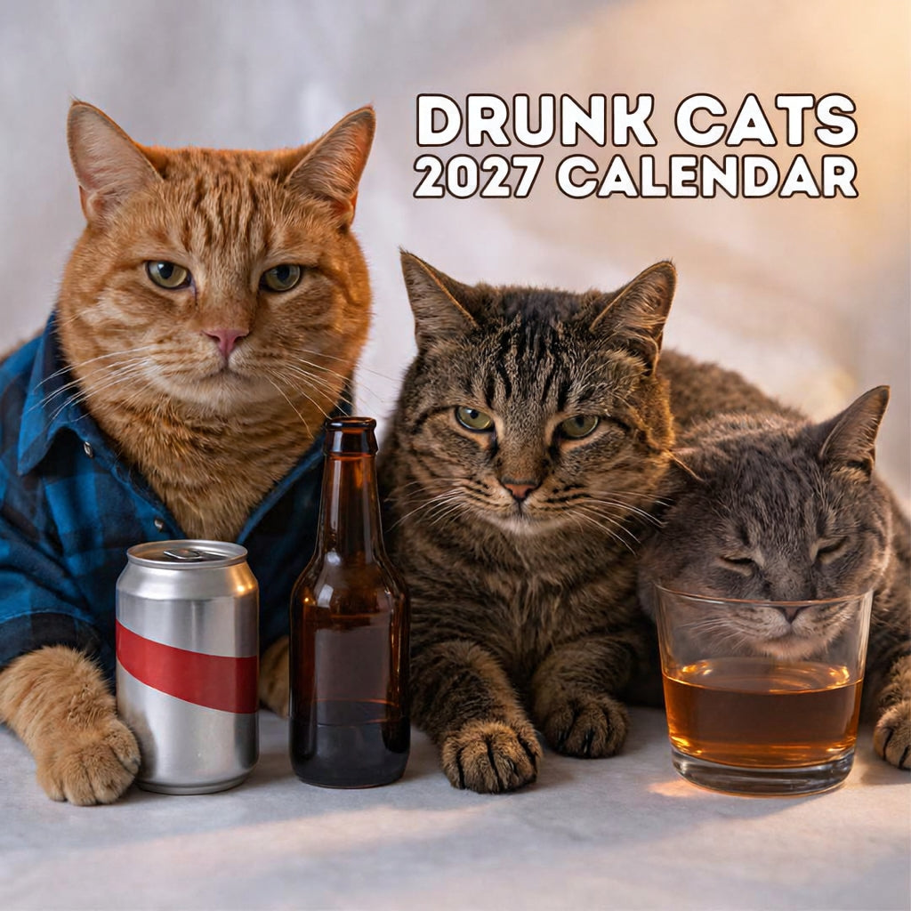 🍺🐱TYIIPRO™ Drunk Cats 2027 Calendar