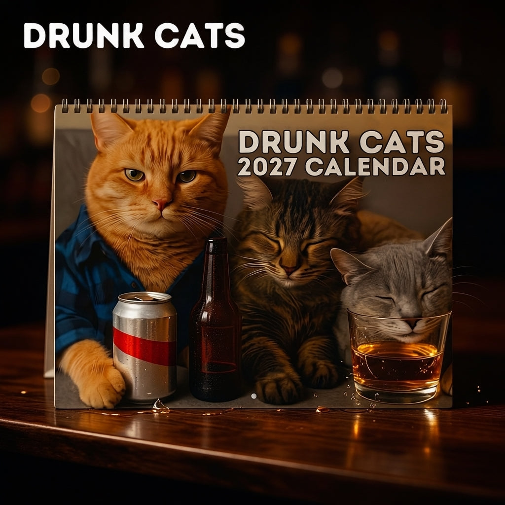 🍺🐱TYIIPRO™ Drunk Cats 2027 Calendar