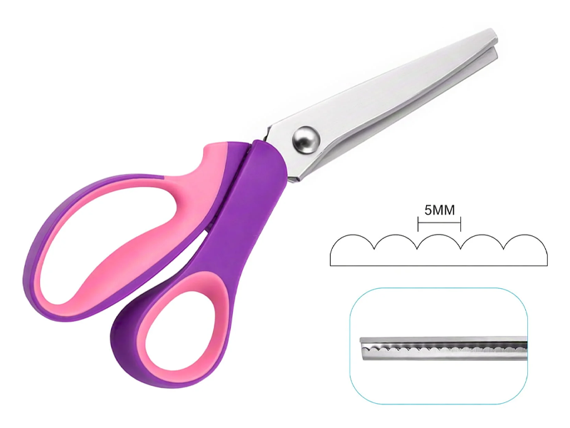 TYIIPRO™ 5mm Pinking Shears (Zigzag / Scallop Edge Options) - Stainless Steel Fabric Scissors to Prevent Fraying