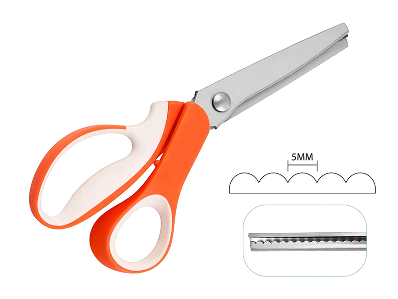 TYIIPRO™ 5mm Pinking Shears (Zigzag / Scallop Edge Options) - Stainless Steel Fabric Scissors to Prevent Fraying