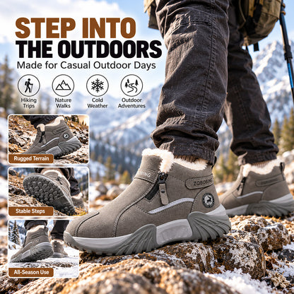 TYII™ Unisex Winter Fleece-Lined Ankle Boots – Warm Non-Slip Snow Boots