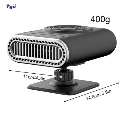 TYII™ 12V Portable Car Heater – 360° Rotating Windshield Defroster & Demister, Adjustable Electric Car Heater for Cars & Trucks