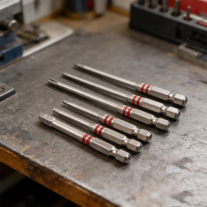 TYIIPRO™ 6PCS S2 Alloy Steel Magnetic Screwdriver Bits Set – Pagoda Hex Shank Drill Bit Set