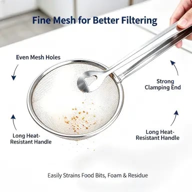 🔥Tyiipro™ 2-in-1 Stainless Steel Strainer Tongs – Grab, Drain & Serve with One Tool
