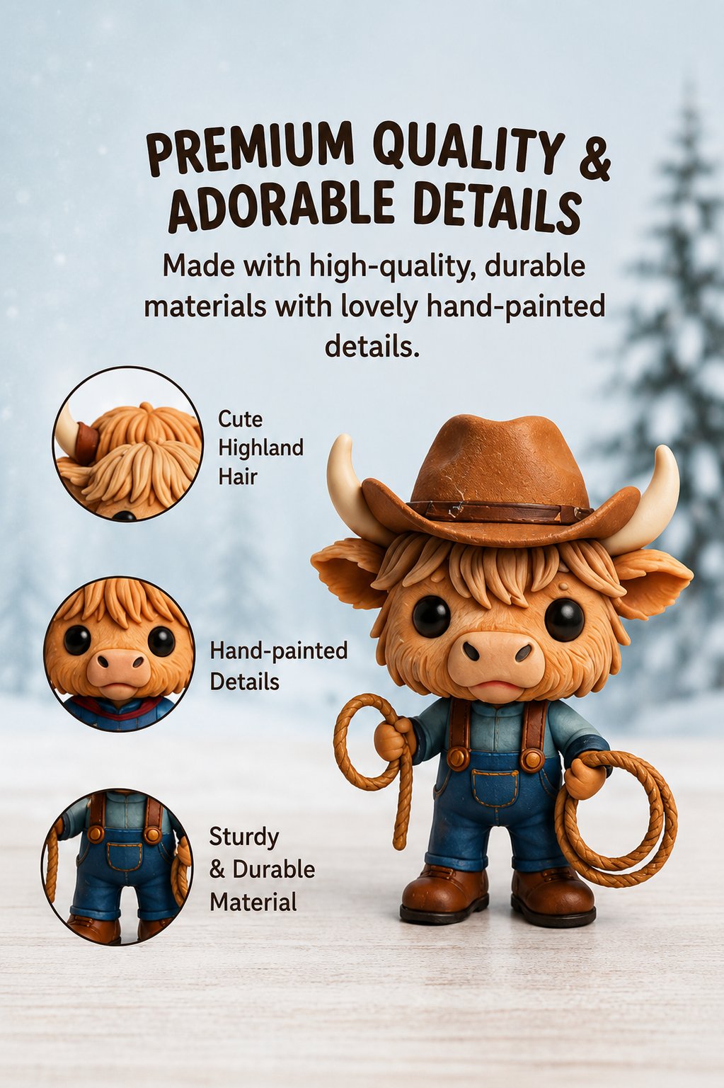 🐮🎄 Highland Cow Christmas Advent Calendar 2026-Open One Door a Day & Grow Your Own Highland Cow Christmas Village!