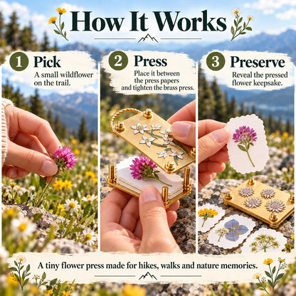 Mini Flower Press | Small Portable Pocket Press
