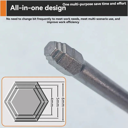 TYIIPRO™ 6PCS S2 Alloy Steel Magnetic Screwdriver Bits Set – Pagoda Hex Shank Drill Bit Set