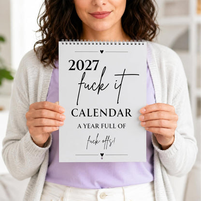 Fuck It Calendar 2027, Funny Sweary Wall Calendar