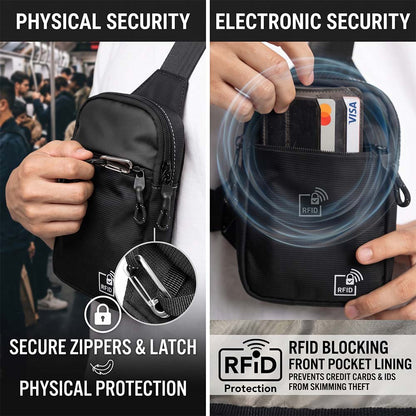 TYIIPRO™ Anti-Theft Everyday Sling Bag – Lightweight Crossbody Travel Pack