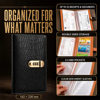 TYIIPRO™ Cash Savings Binder with Combination Lock – Large Capacity Money Organizer & Secure Cash Storage Book