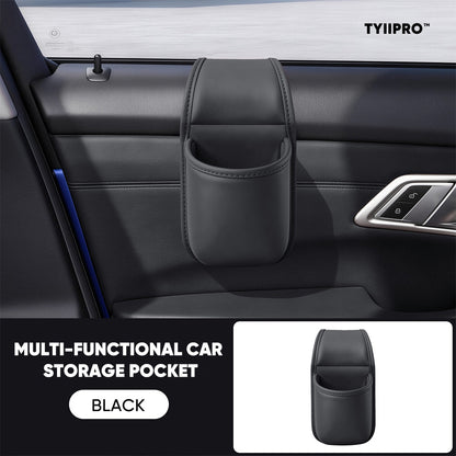 TYIIPRO™ Multifunctional Car Door Storage Pocket – Easy Adhesive Installation with Soft Flannel Lining & Residue-Free Adhesive