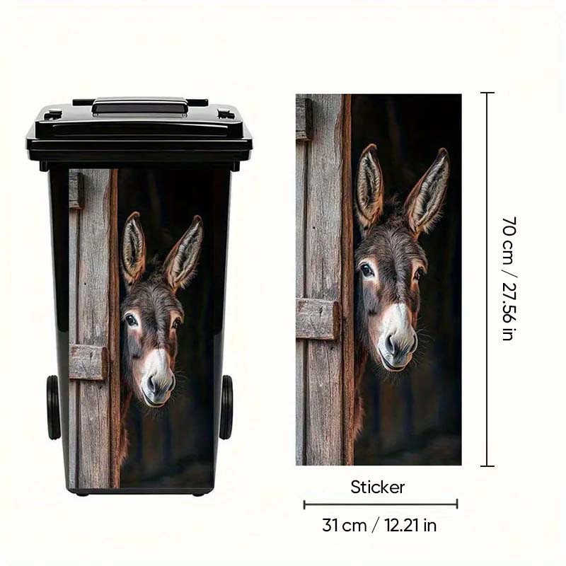 🐮 Highland Cow Floral Trash Can Sticker