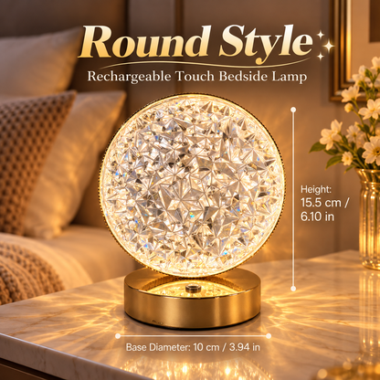 Rechargeable Touch Bedside Lamp – 3-Color LED Night Light