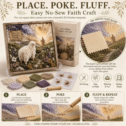 ✝️3D Christian Fabric Poke Art Kit
