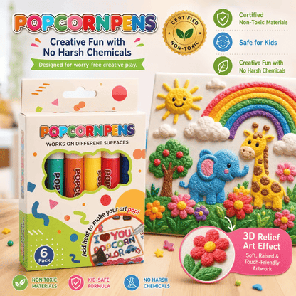 🖍️ Magic Puffy Bubble Pens – Heat-Activated 3D Art Markers for Kid