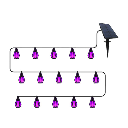 Solar Flickering Flame Hanging Lantern String Lights