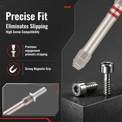 TYIIPRO™ 6PCS S2 Alloy Steel Magnetic Screwdriver Bits Set – Pagoda Hex Shank Drill Bit Set