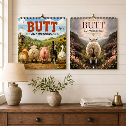 🍑🐾 BUTT Seriously… 2027 Funny Animal Wall Calendar