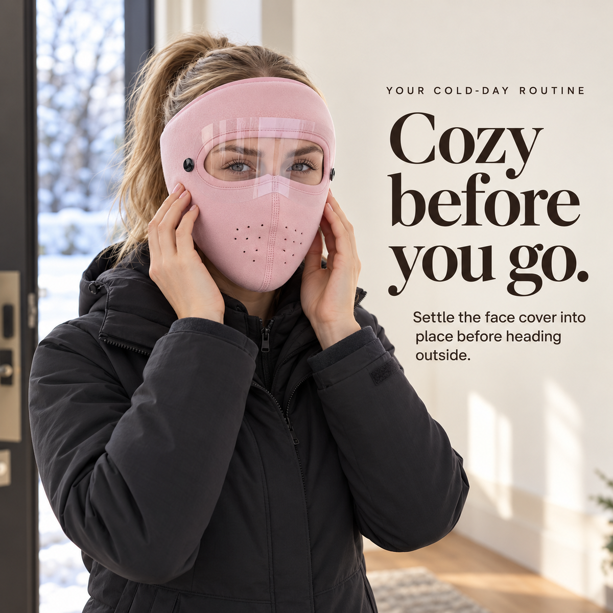 ❄️ Tyiipro™ Cozy Winter Face Cover with Detachable Eye Shield
