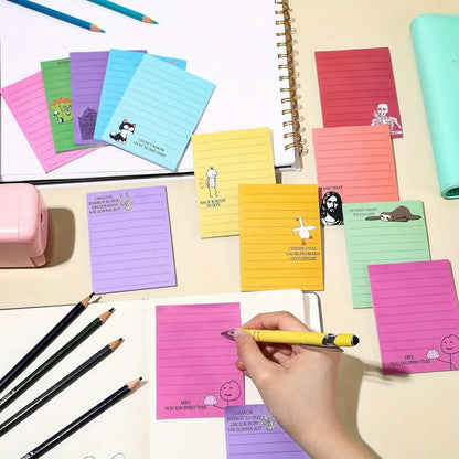 🔥12 Pads Funny Office Sticky Notes Set — 12 Unique Designs | Sarcastic & Quirky, Perfect Coworker Gift🎁