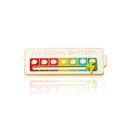 My Social Battery / Mood Tracker Enamel Brooch