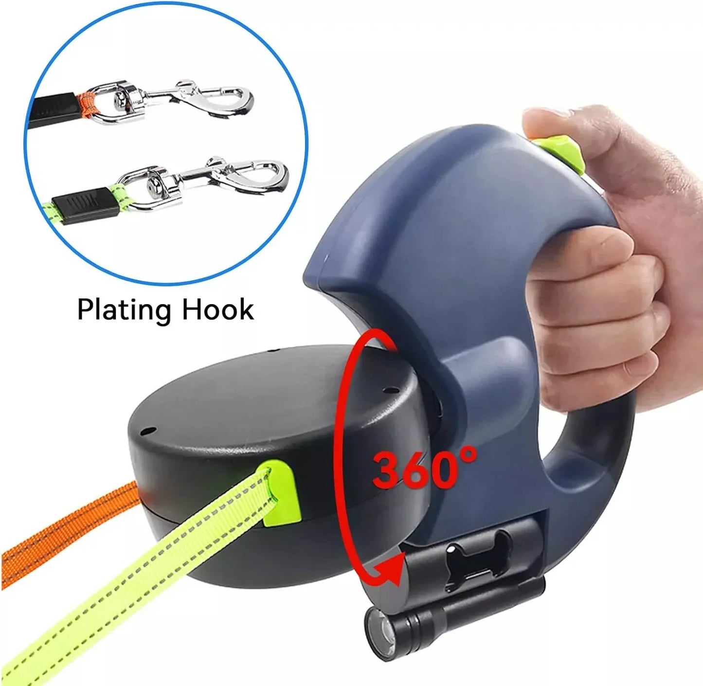 Retractable Dog Leash for Walking Two Dogs