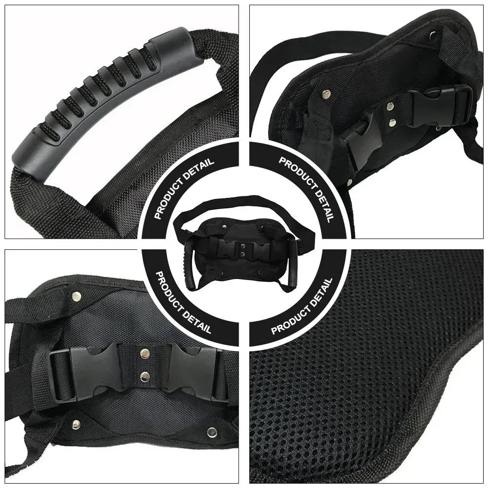 Adjustable Motorcycle Passenger Grab Handle Belt | Dual-Grip Waist Support