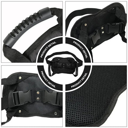 Adjustable Motorcycle Passenger Grab Handle Belt | Dual-Grip Waist Support