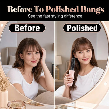 Portable Heated Bang Comb – Cordless Mini Hair Straightening & Styling Brush