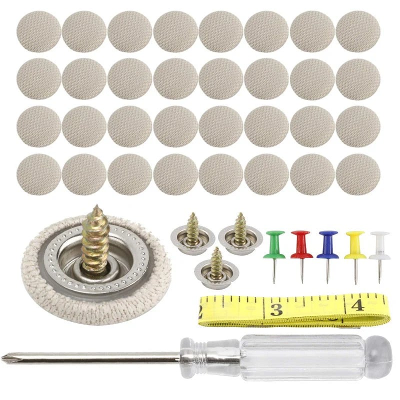 TYIIPRO™ Car Roof Headliner Repair Clips – Fabric-Covered Retainer Buttons for Sagging Auto Ceiling Liner