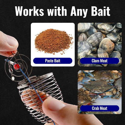 Tyiipro™ Stainless Steel Fishing Bait Cage Feeder – Durable Fish Attracting Rig Attachment