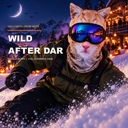 3D Animal Balaclava with Ears | Halloween Face & Neck Hood