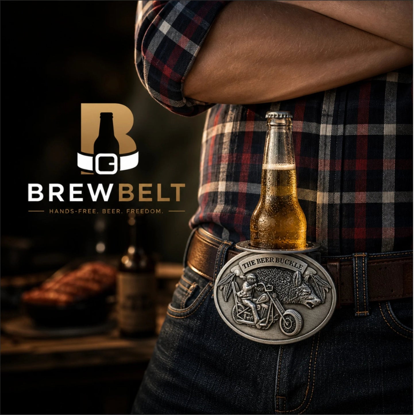 🍺 Hands-free Beer Belt Buckle Holder