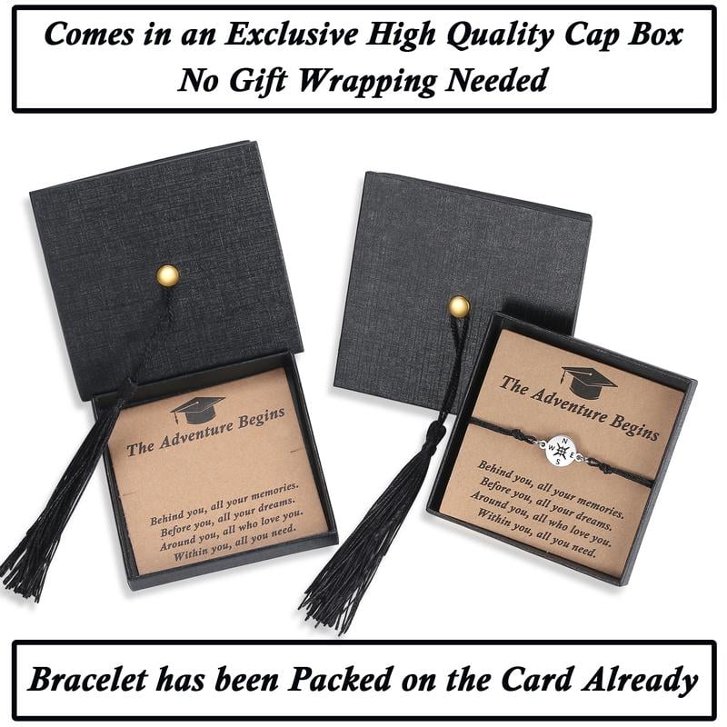 🎓Graduation Compass Bracelet For Class of 2026 – Inspirational Gift for Her/Him