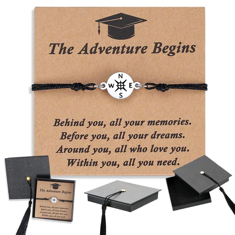 🎓Graduation Compass Bracelet For Class of 2026 – Inspirational Gift for Her/Him