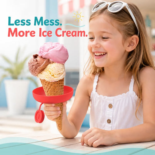 4PCS Silicone Ice Pop Holder - Drip Catcher for Frozen Treats - Dishwasher Safe Summer Kids and Toddler Essentials