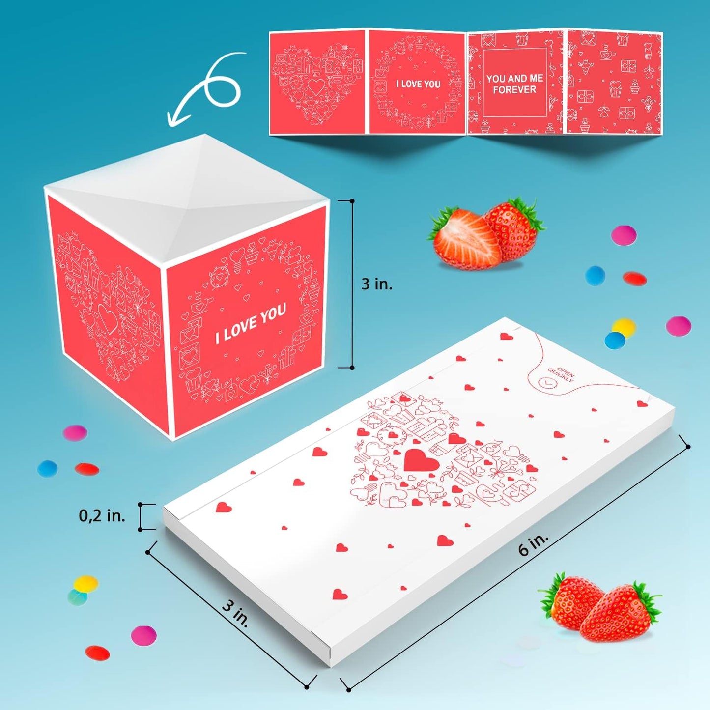 ✨Exploding Confetti Surprise Card – Pop-Up Joy in Every Envelope 🎄✨