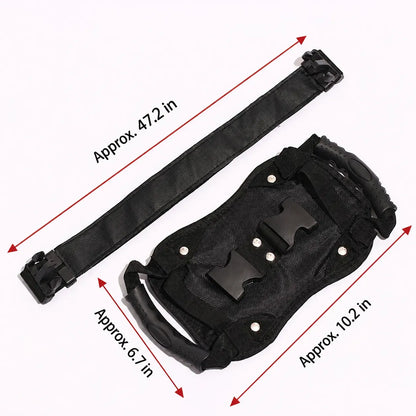 Adjustable Motorcycle Passenger Grab Handle Belt | Dual-Grip Waist Support
