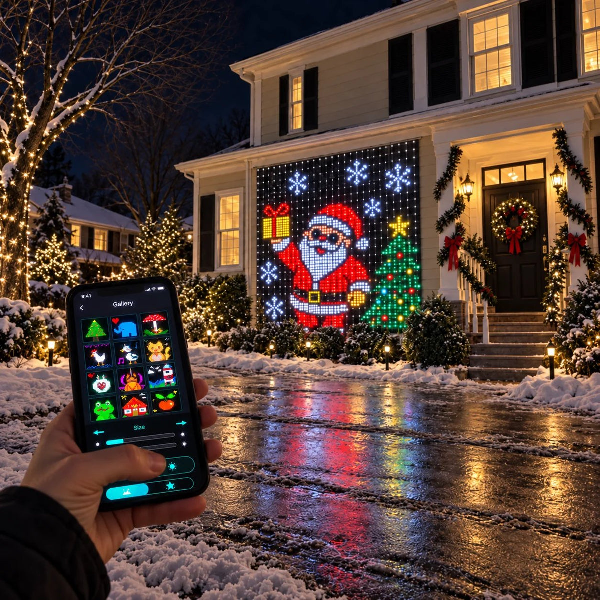 Tyiipro™ Smart LED Curtain Lights – Bluetooth, Customizable, USB-Powered & IP65 Waterproof